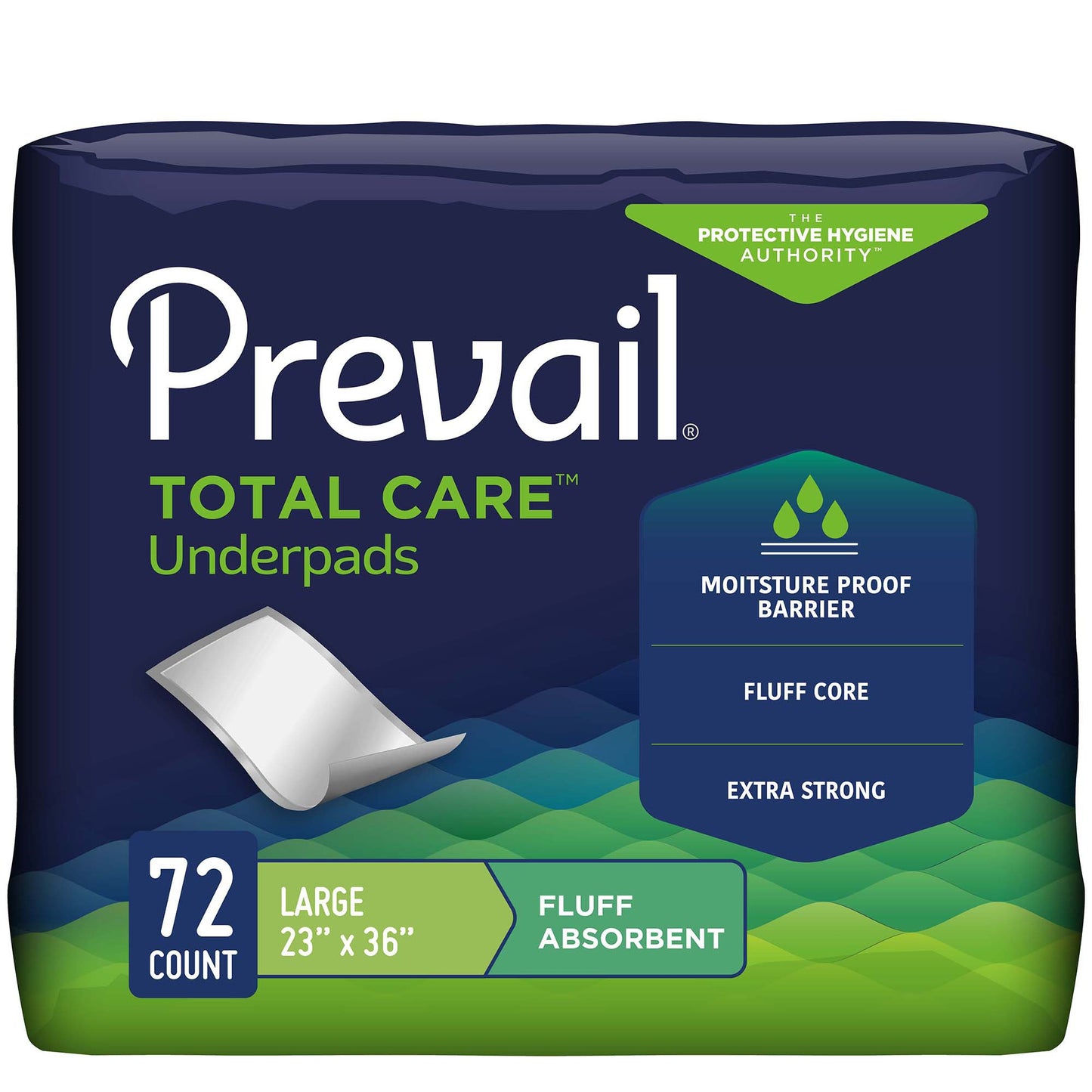 Prevail® Fluff Underpad, 23 x 36 Inch, 18 ct