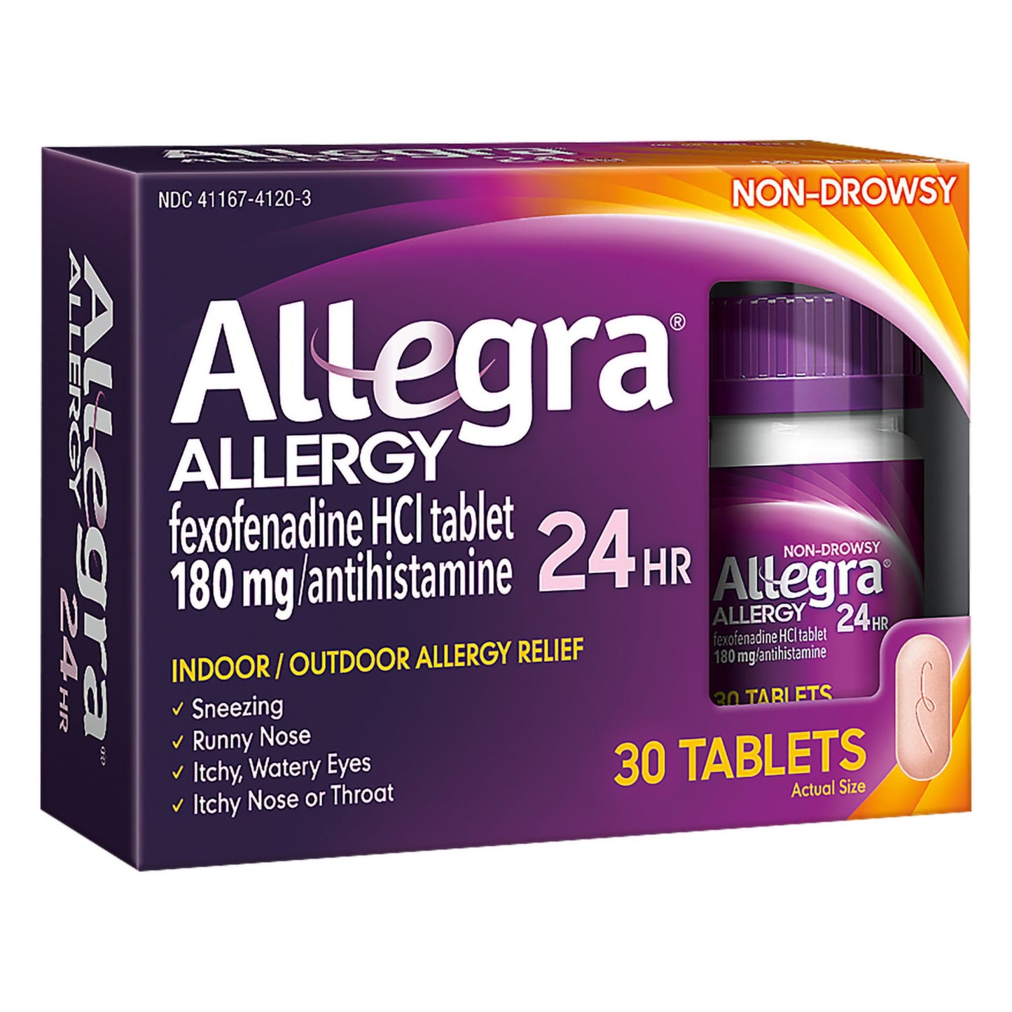 Allegra® Fexofenadine HCl Allergy Relief, 180mg, 30 ct
