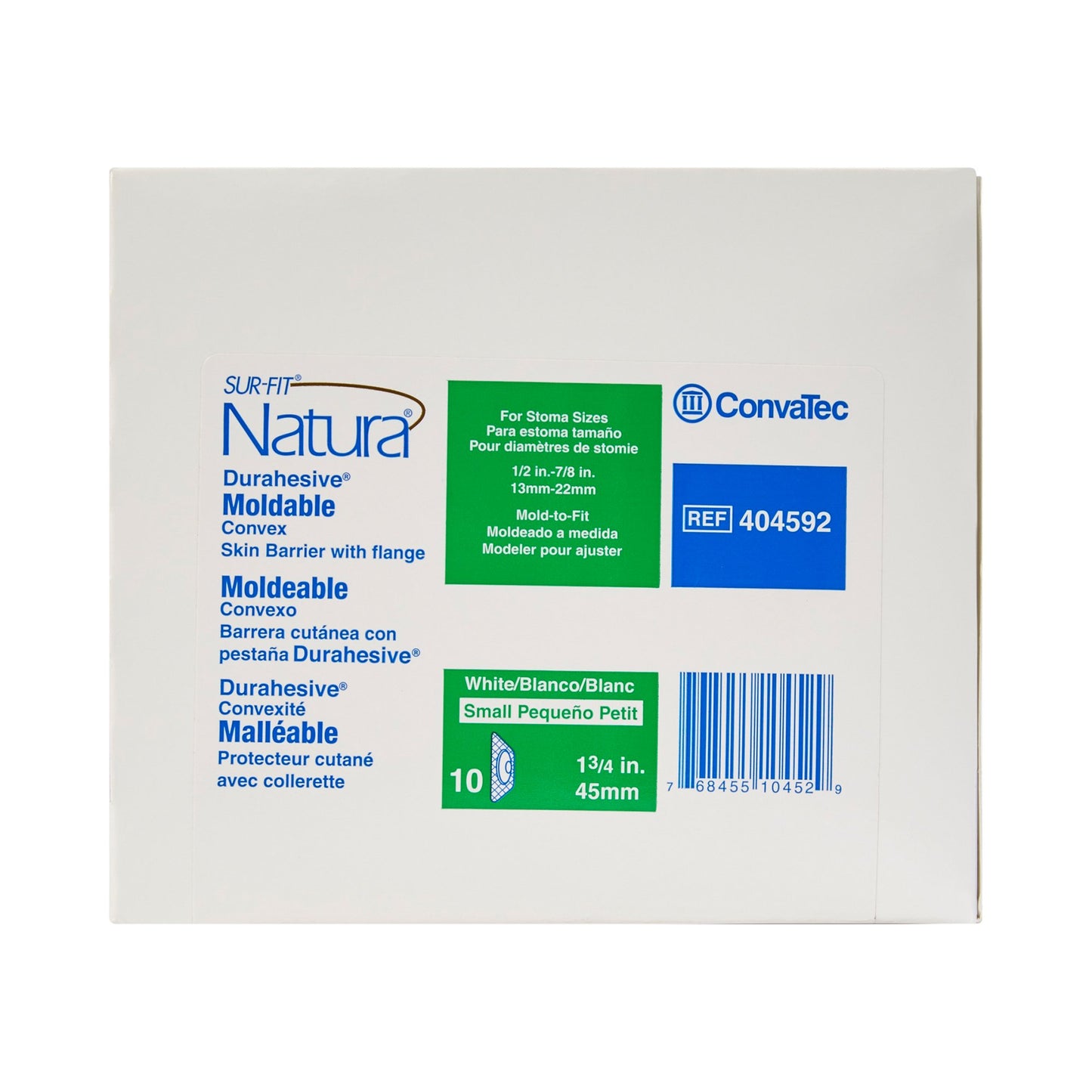 Ostomy Barrier Sur-Fit Natura® Durahesive® Moldable, Extended Wear Acrylic Tape 45 mm Flange Sur-Fit Natura® System 1/2 to 7/8 Inch Opening