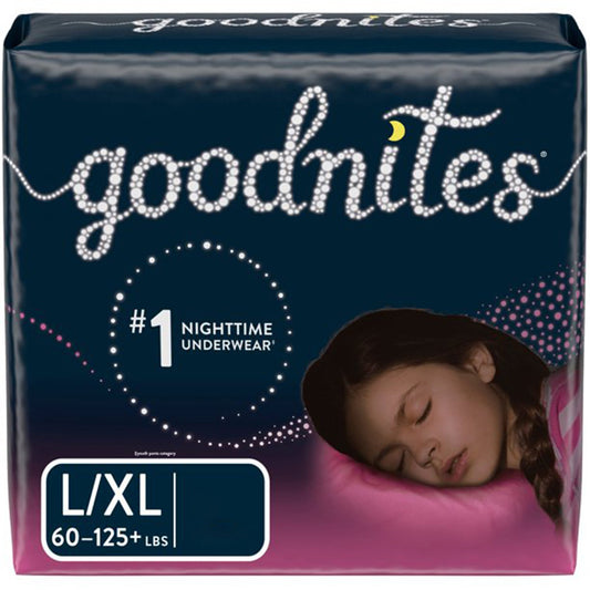 Goodnites® Girls Heavy Absorbency Nighttime Underwear, X-Large, 9 ct