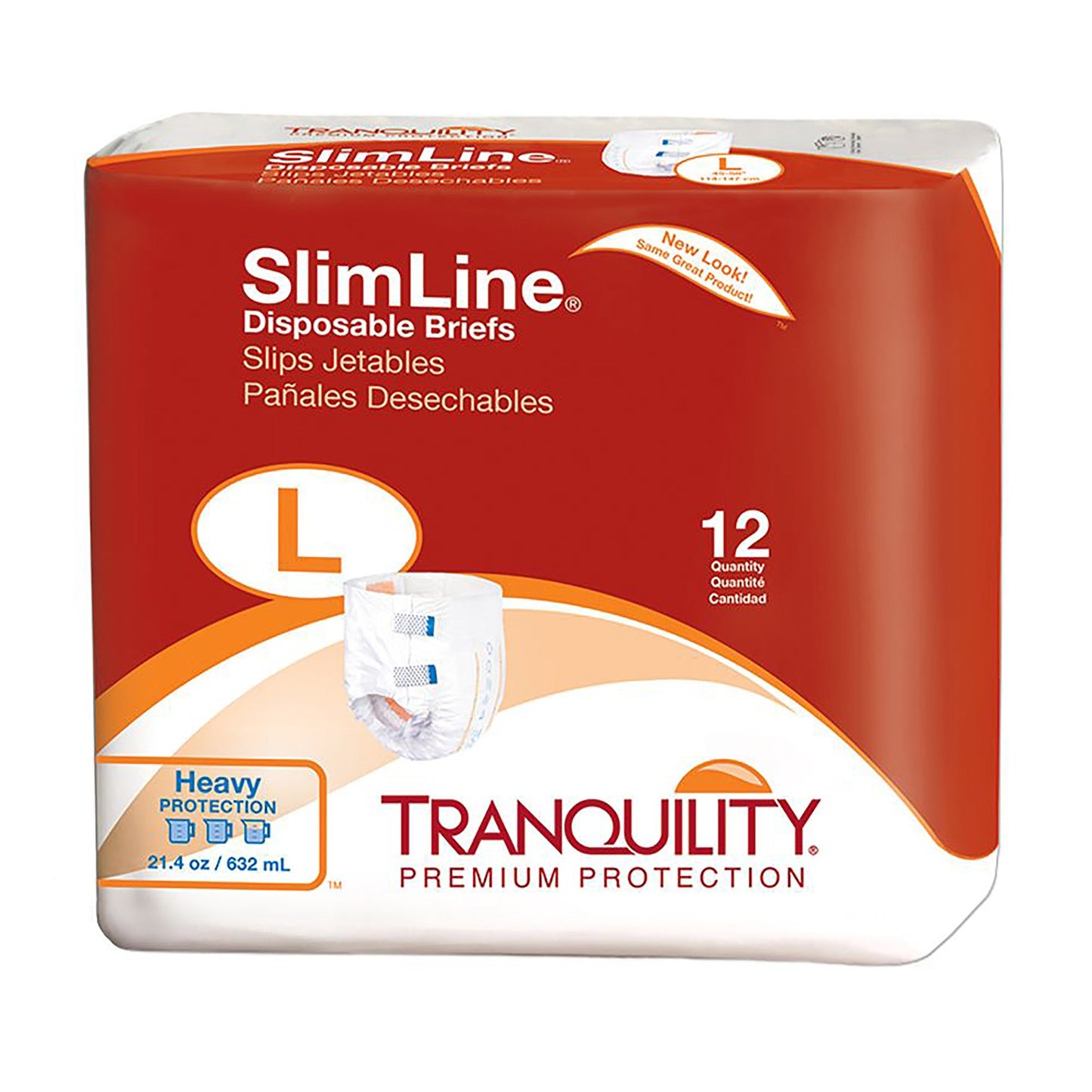 Tranquility® SlimLine® Heavy Protection Incontinence Brief, Large