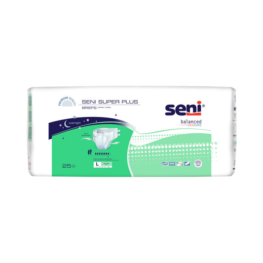 Seni® Super Plus Severe Absorbency Incontinence Brief, Large, 25 ct
