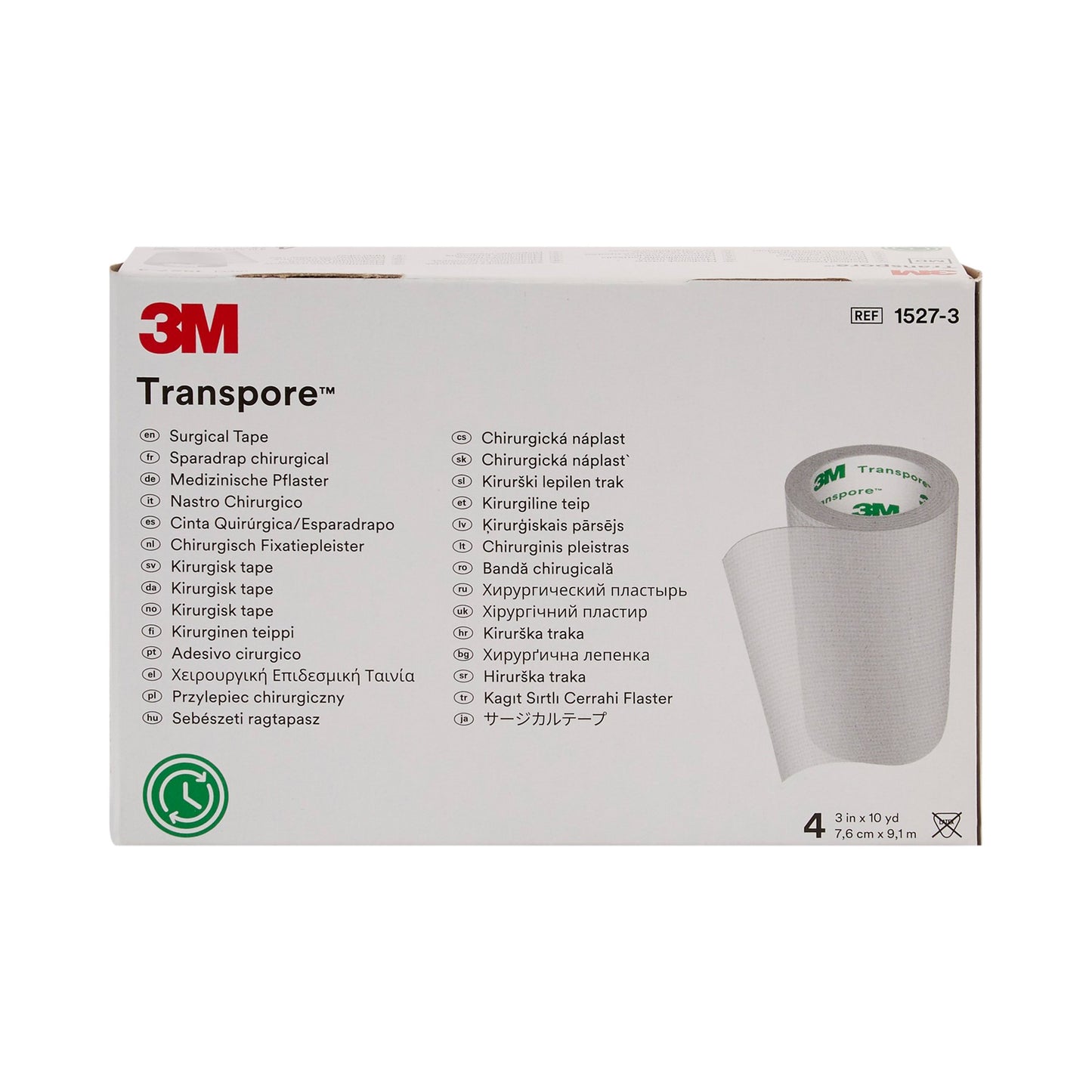 3M™ Transpore™ Plastic Medical Tape, 3 " x 10 Yard, Transparent