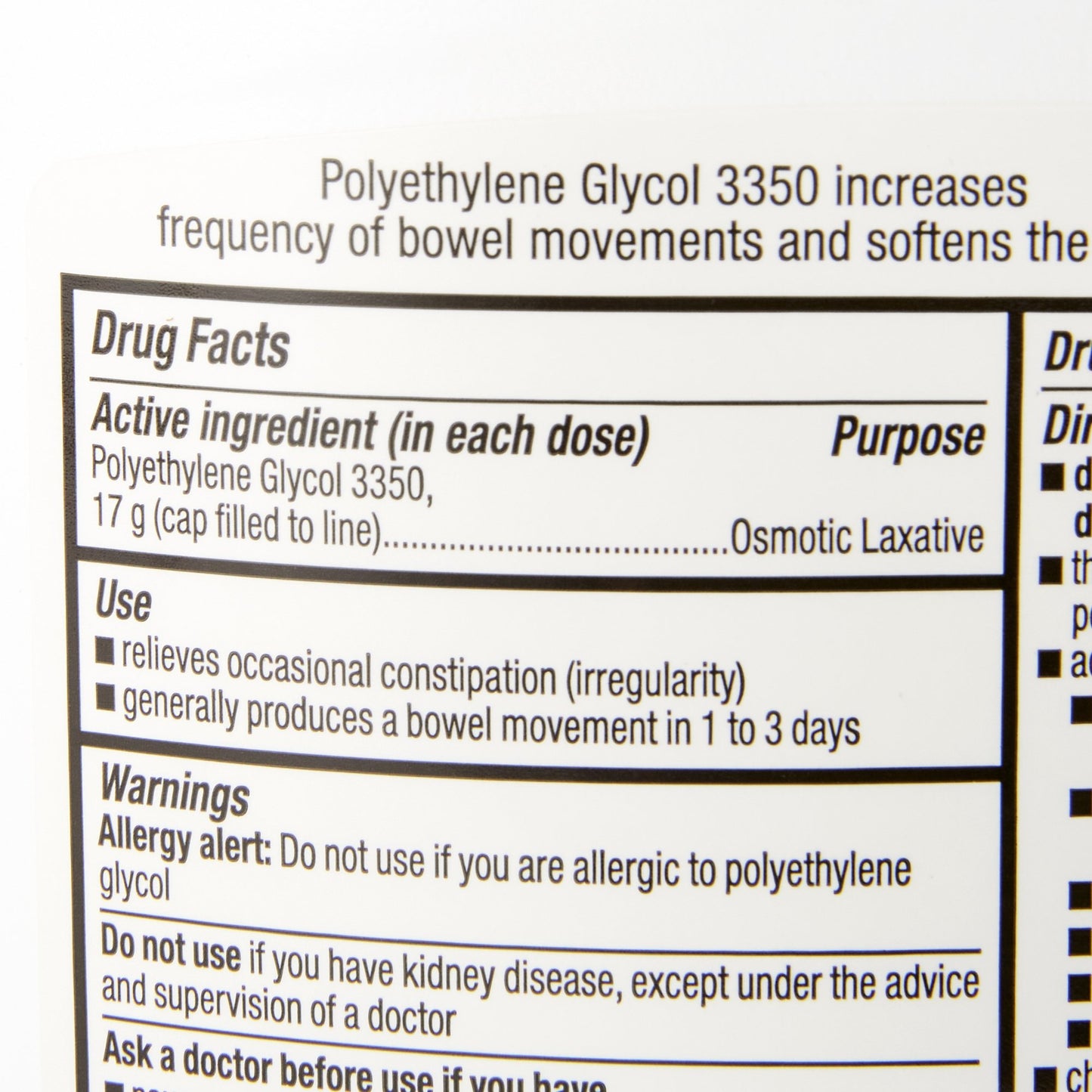 Perrigo Polyethylene Glycol 3350 Laxative, 17.9 oz.