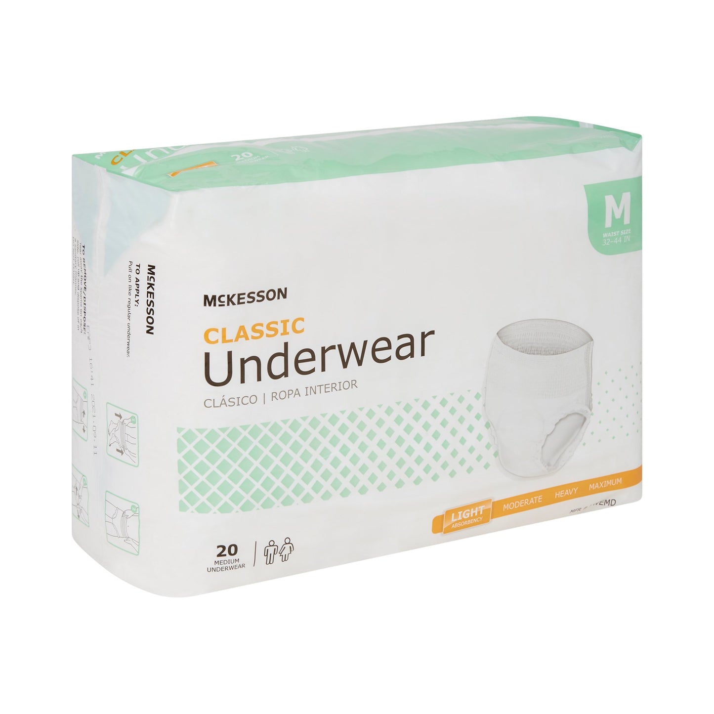 McKesson Classic Light Absorbent Underwear, Medium, 20 ct