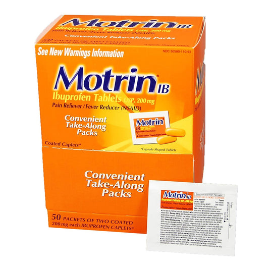 Motrin® IB Ibuprofen Pain Relief, 50 2-packs