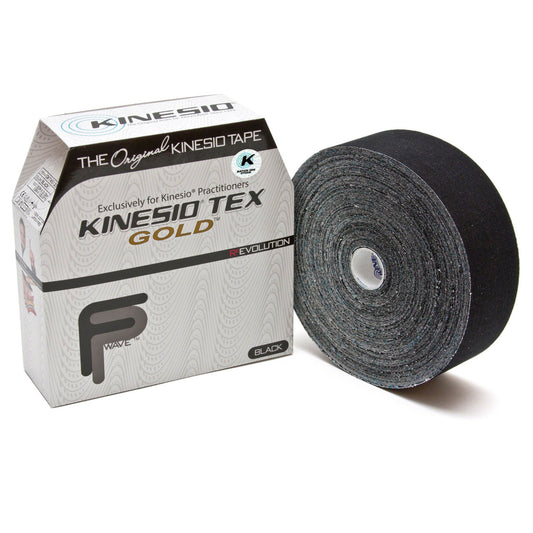 Kinesio® Tex Gold™ Cotton Kinesiology Tape, 2 Inch x 34 Yard, Black