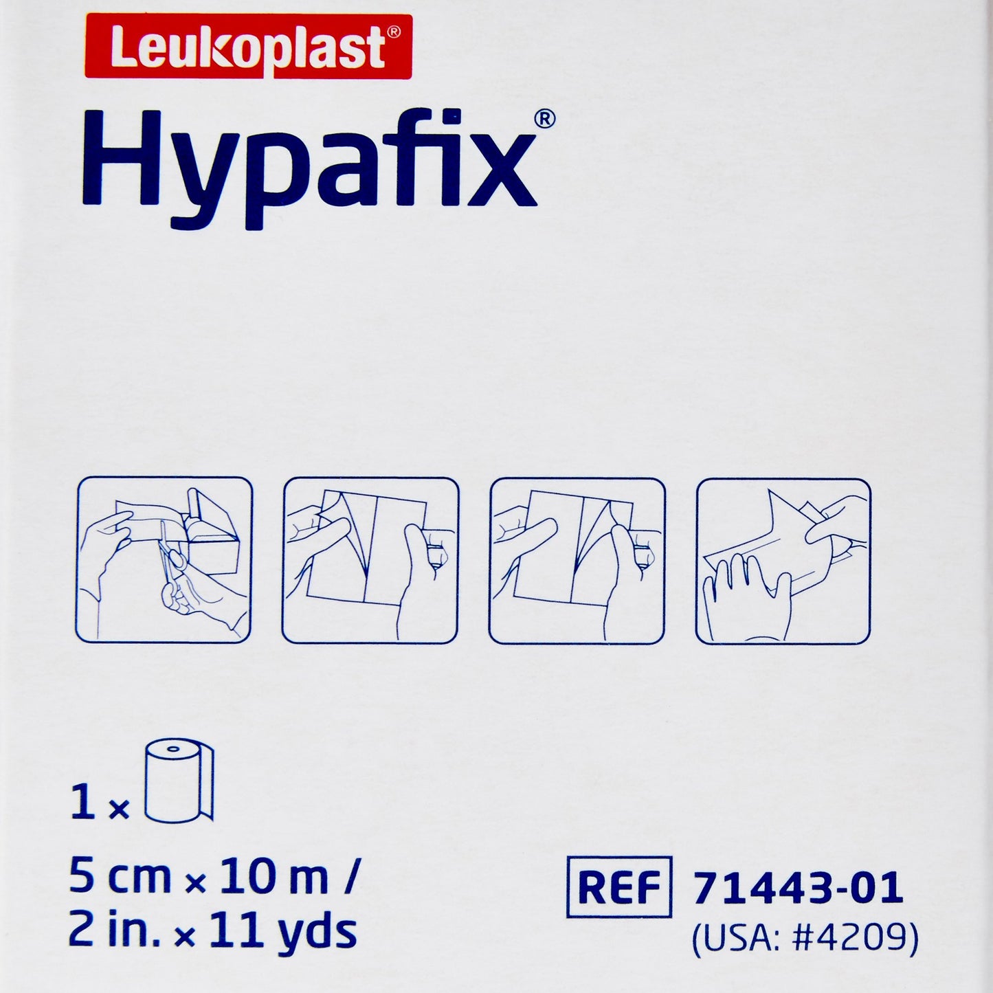 Hypafix® Nonwoven Dressing Retention Tape, 2 " x 10 Yard, White
