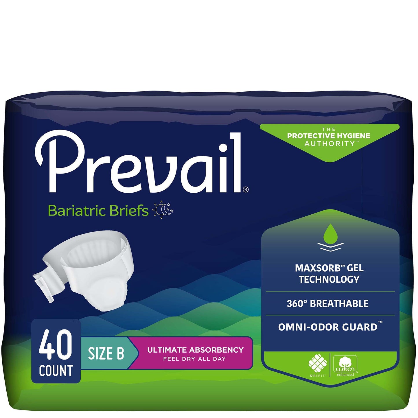 Prevail® Bariatric Ultimate Incontinence Brief, Size B