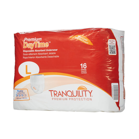 Tranquility® Premium DayTime™ Heavy Protection Absorbent Underwear, Large, 16 ct