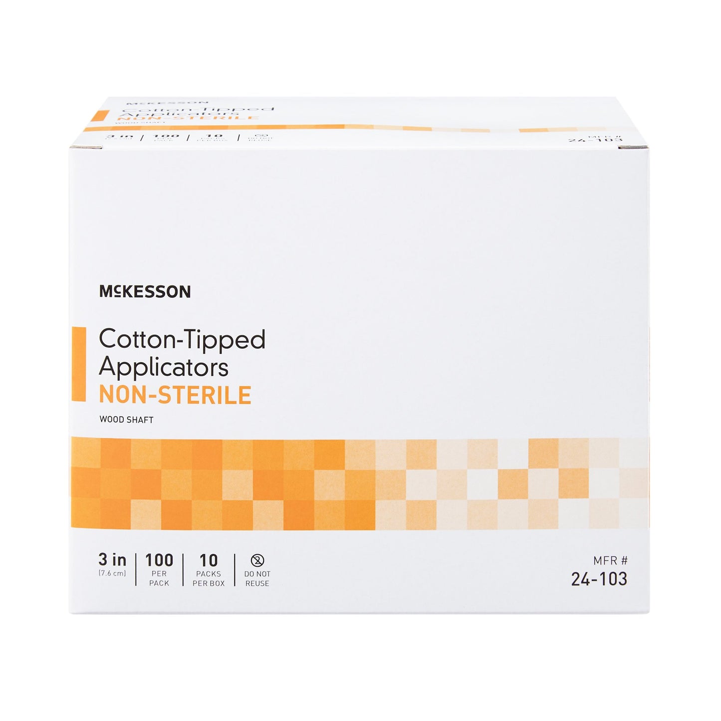 McKesson Nonsterile Cotton-Tip Swabsticks, 3 Inch, 100 ct