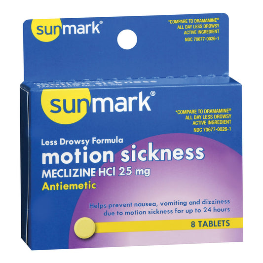Sunmark® Meclizine HCl Nausea Relief, 8 ct