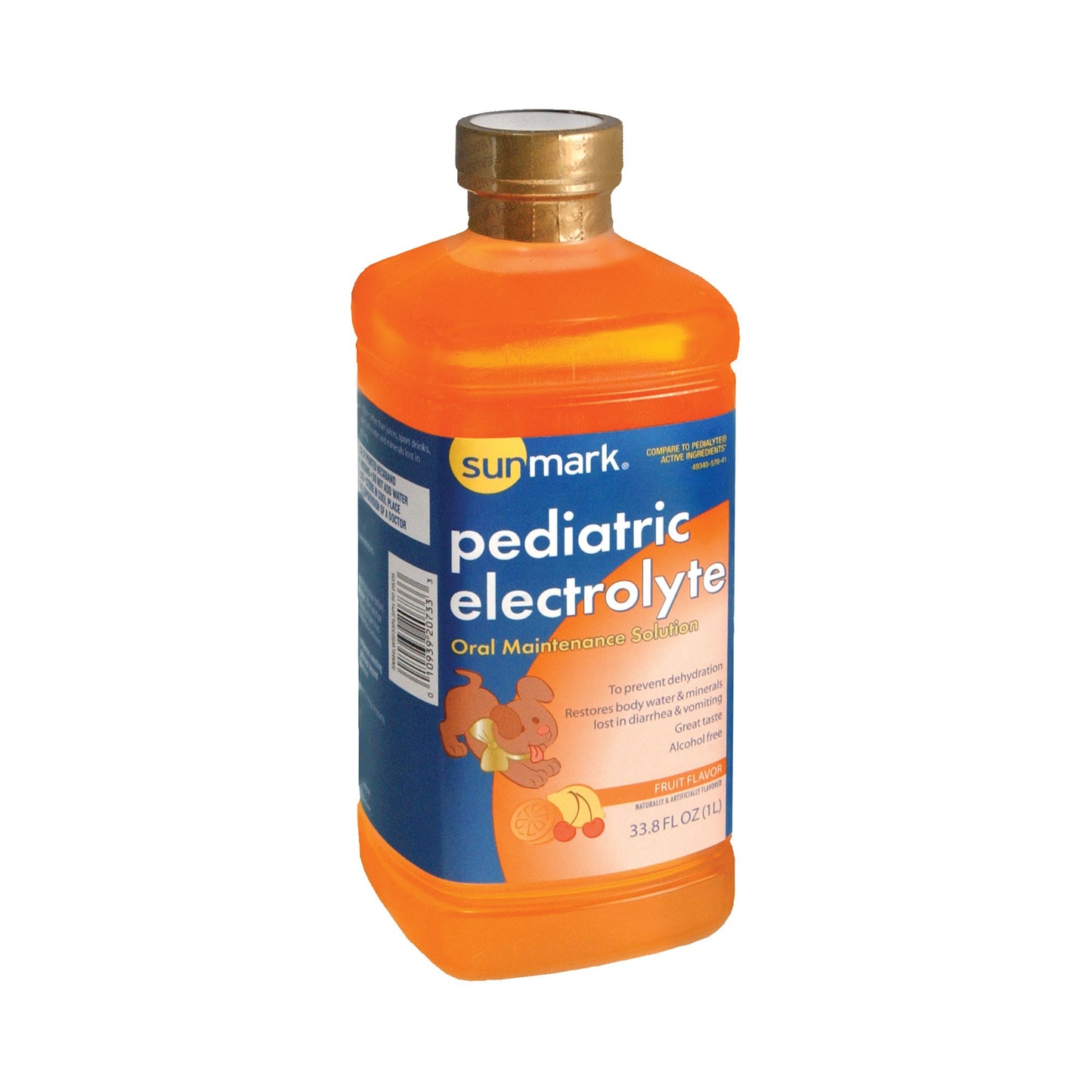 Sunmark® Fruit Flavor Pediatric Oral Electrolyte Solution, 33.8 oz. Bottle