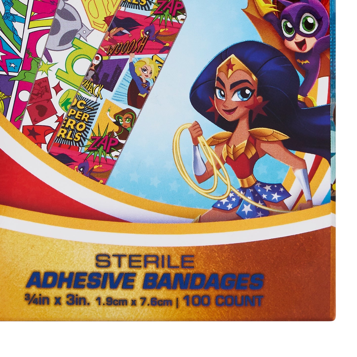 DC Super Hero Girls Adhesive Bandages, .75 x 3", 100 ct.