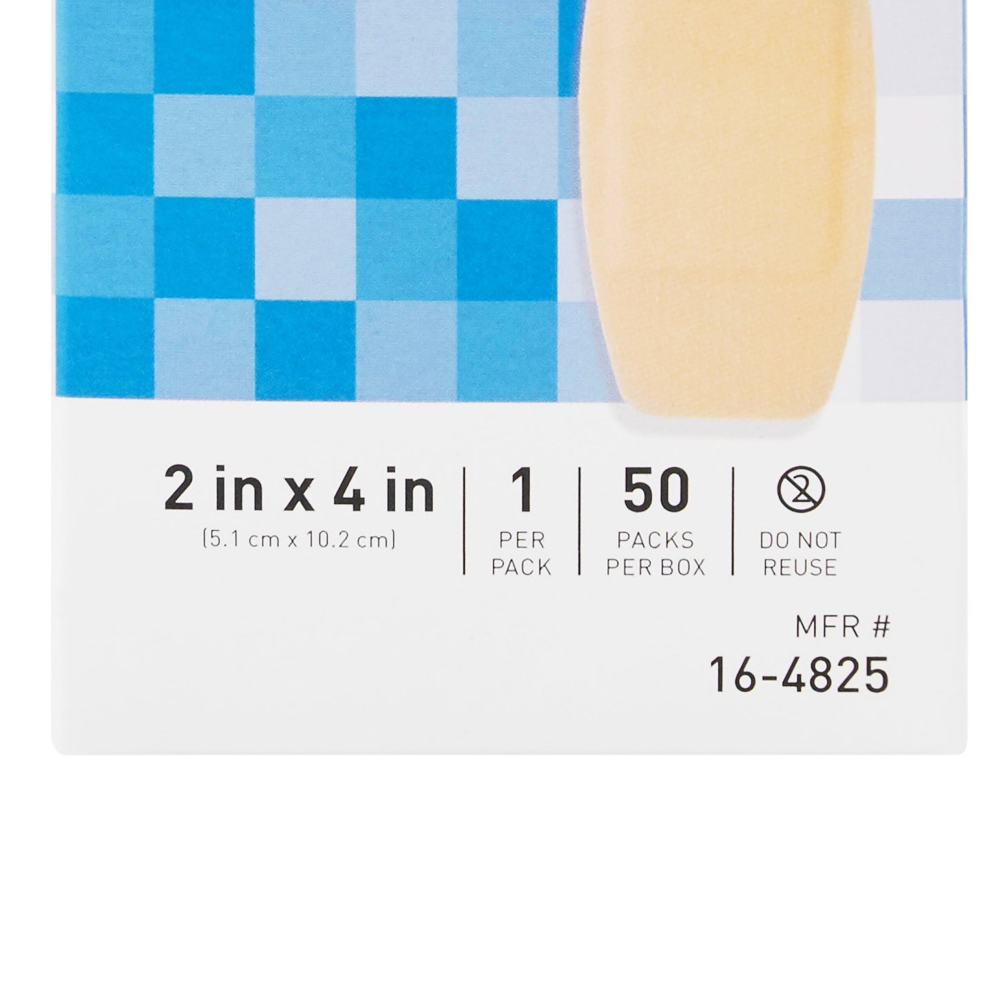 McKesson Tan Adhesive Strip, 2 x 4 Inch, 50 ct
