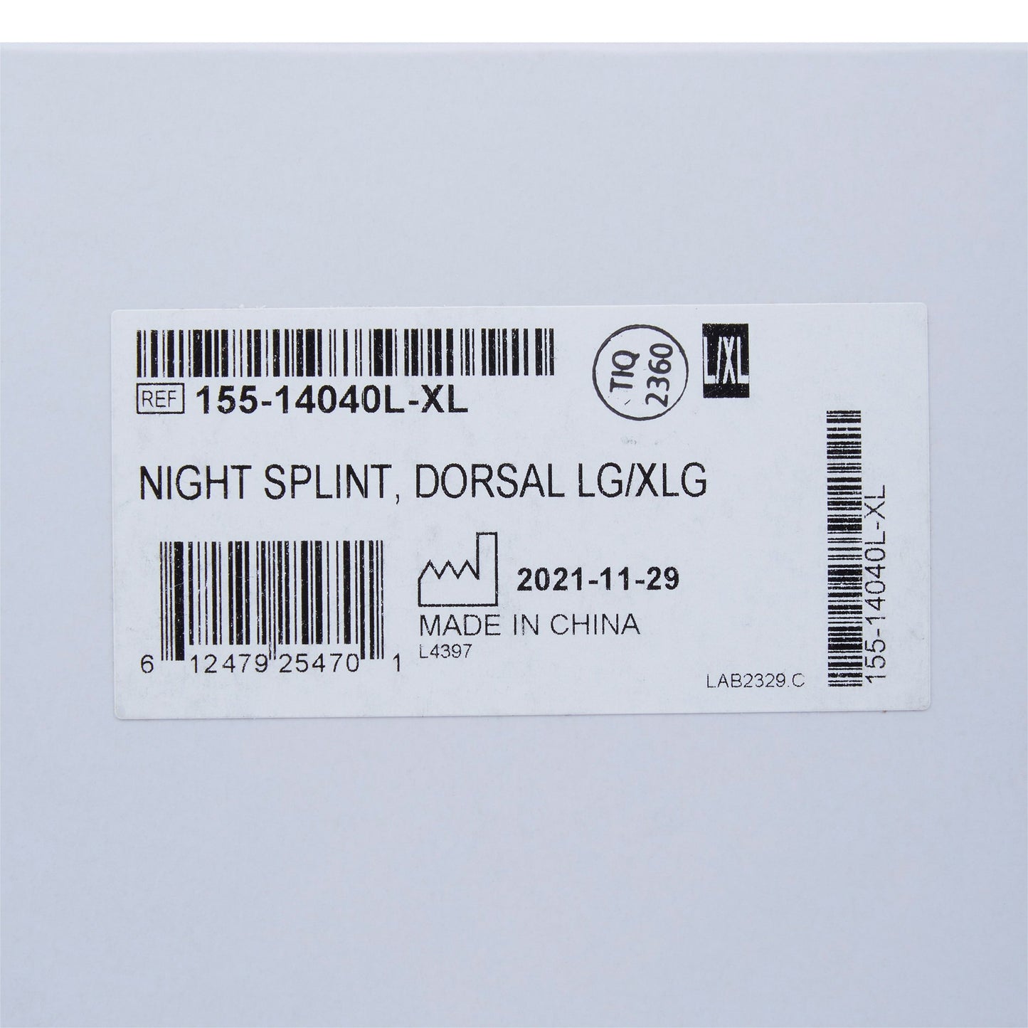 McKesson Low Profile Dorsal Night Splint, Large / XL