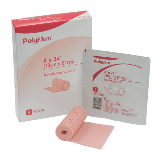 PolyMem® Nonadhesive without Border Foam Dressing, 4 x 24 Inch, 4 ct