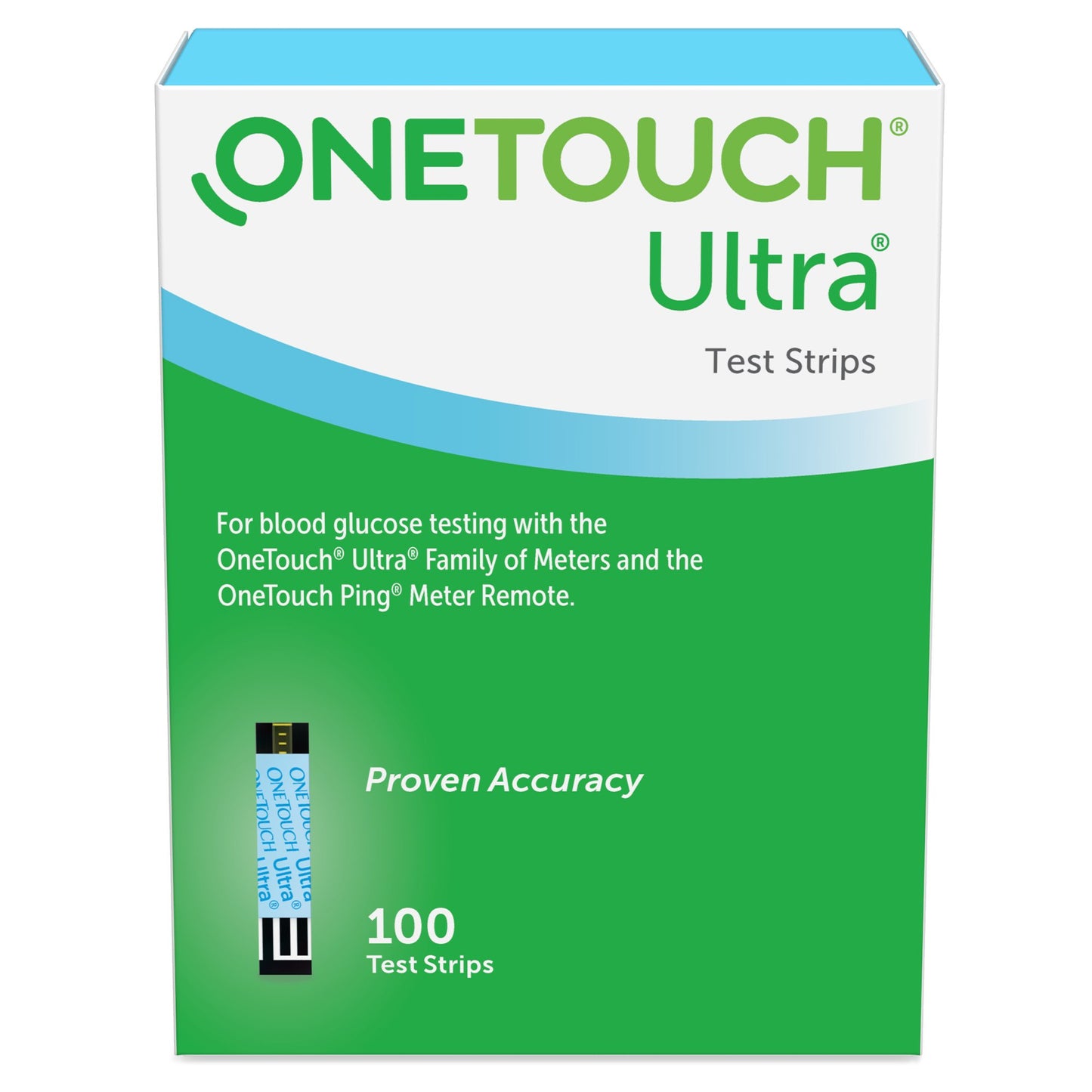 OneTouch® Ultra® Blue Blood Glucose Test Strip, 100 ct