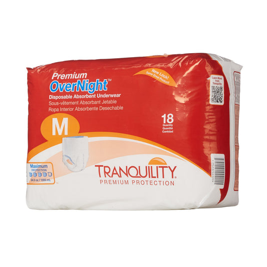 Tranquility® Premium OverNight™ Absorbent Underwear, Medium, 18 ct