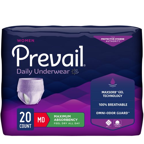 Prevail® for Women Daily Maximum Absorbent Underwear, Medium, 80 ct