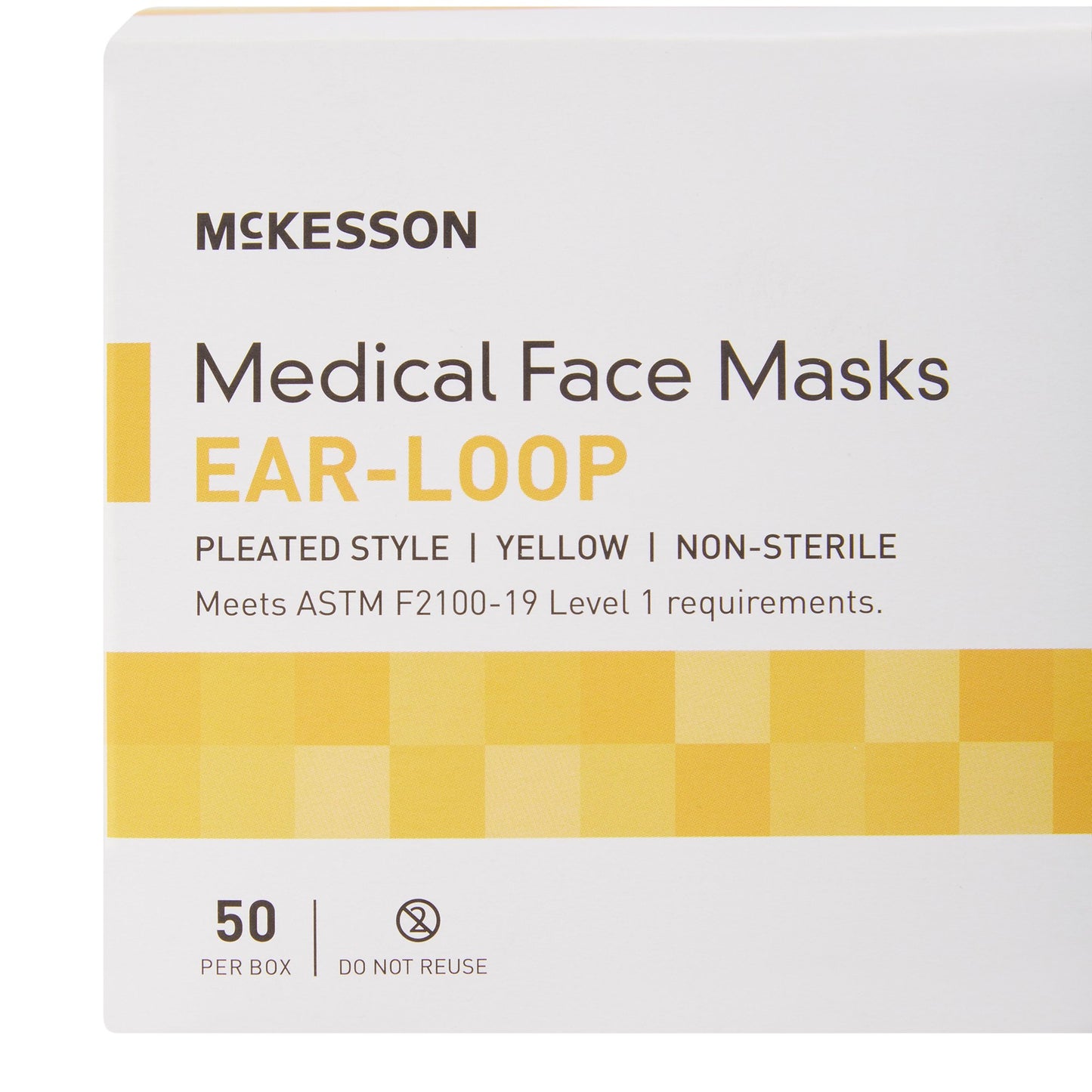 McKesson ASTM Level 1 Medical Face Masks, Yellow