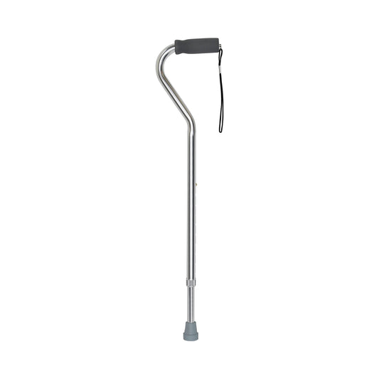 McKesson Aluminum Silver Offset Cane, 30 - 39 Inch Height