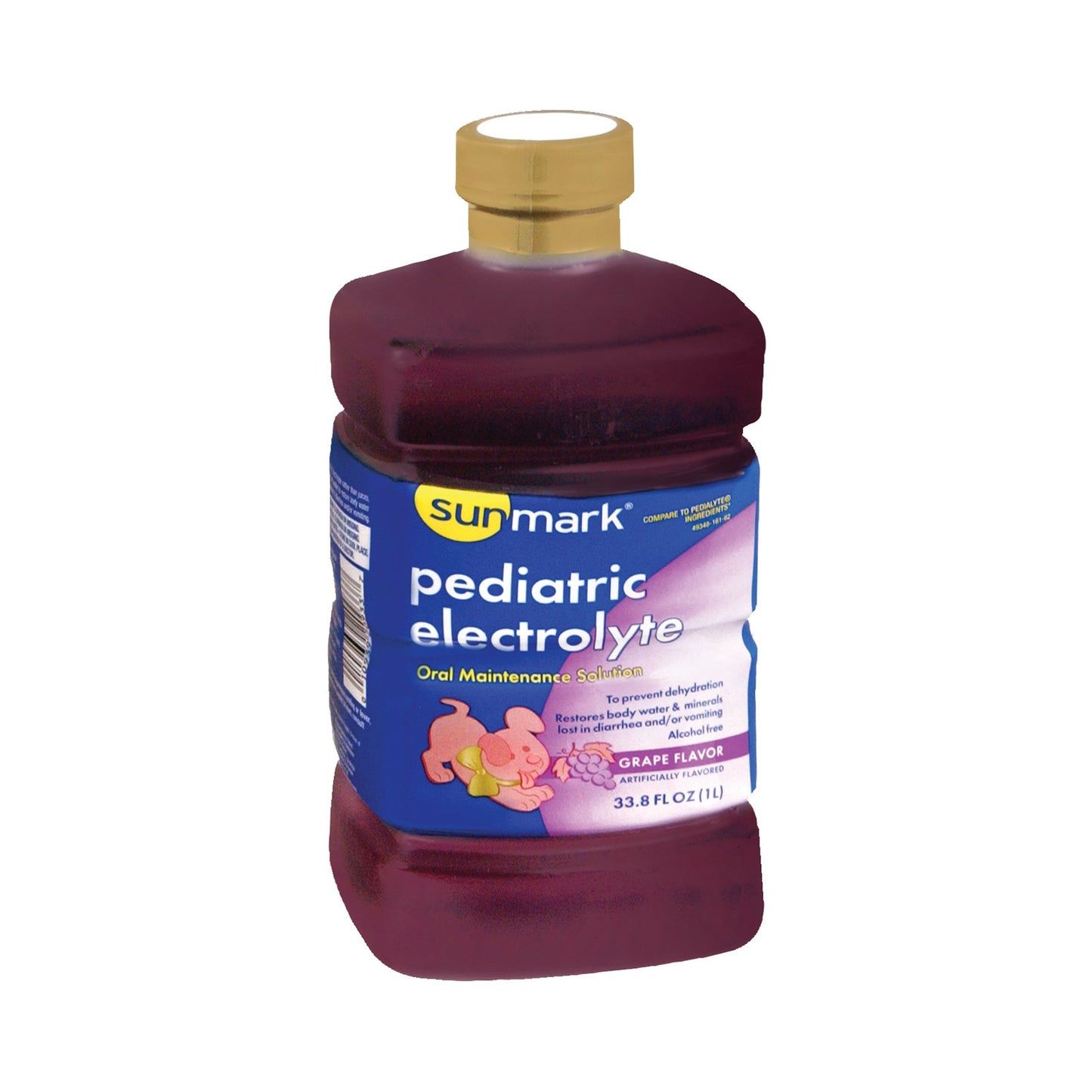 Sunmark® Grape Pediatric Oral Electrolyte Solution, 33.8 oz. Bottle