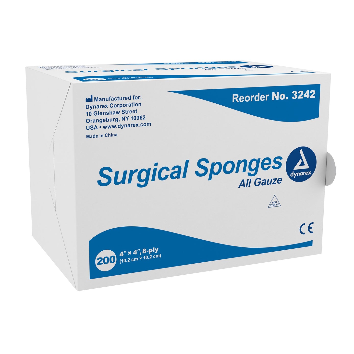 Dynarex® NonSterile Gauze Sponge, 4 x 4 Inch, 20 ct