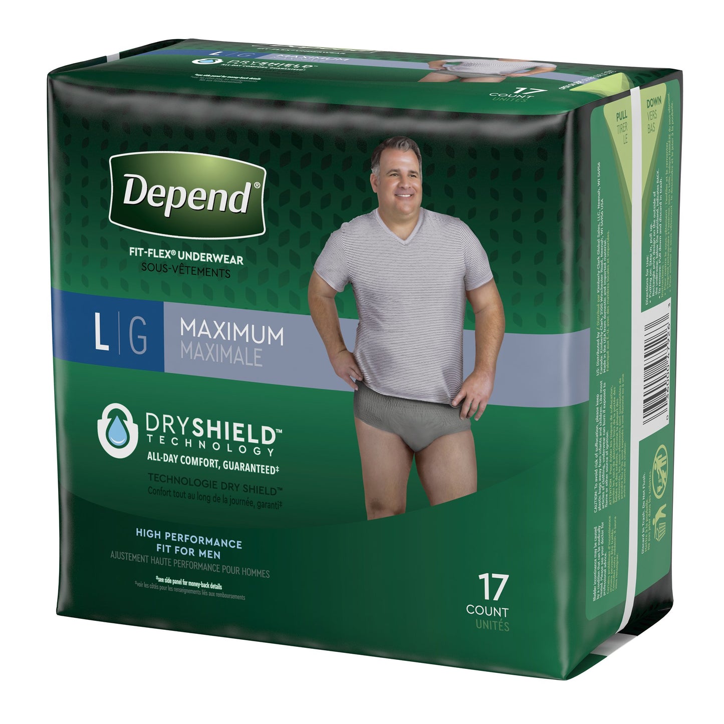 Depend® FIT-FLEX® Absorbent Underwear for Men, 17 ct