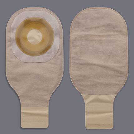 Premier™ Flextend™ One-Piece Drainable Beige Colostomy Pouch, 12 Inch Length, 1 Inch Stoma, 10 ct