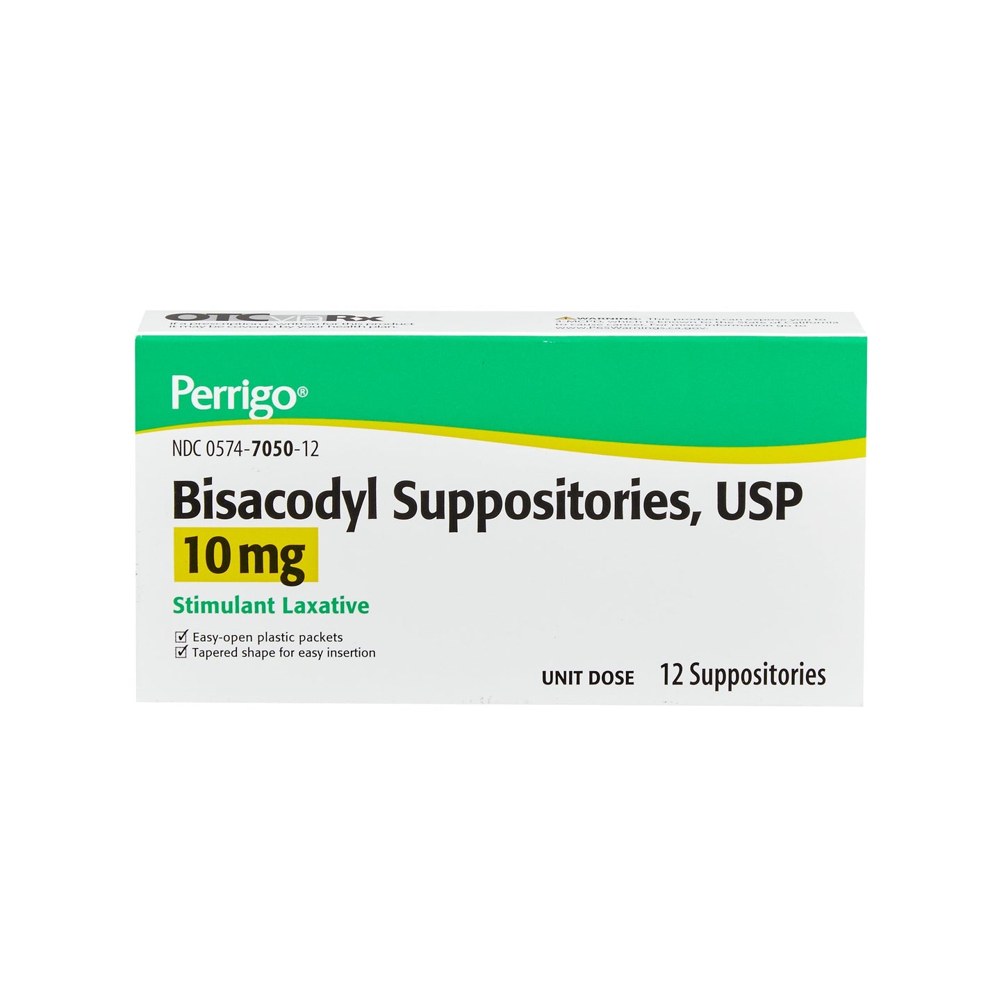 Perrigo® Bisacodyl Suppository Laxative, 12 ct