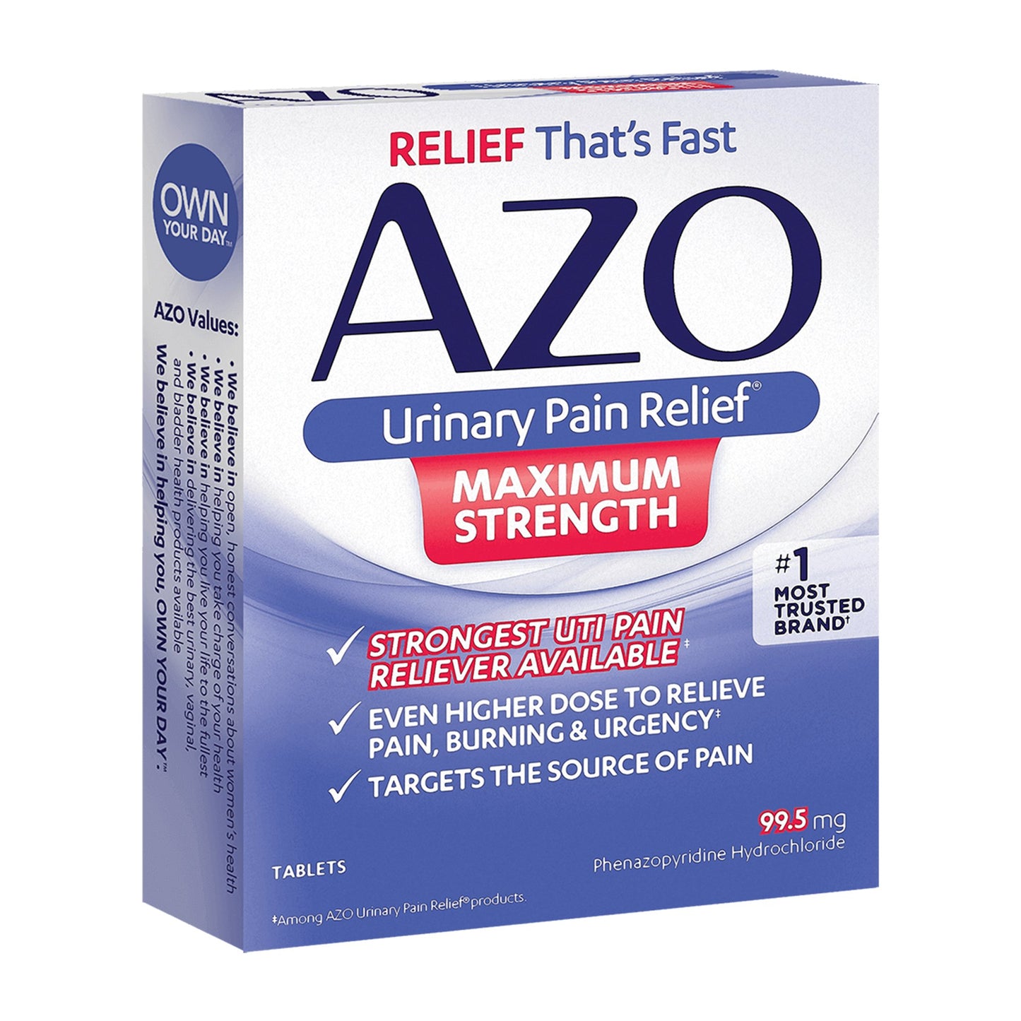 AZO® Maximum Strength Phenazopyridine Urinary Pain Relief, 12 tablets