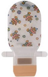 Assura®ColoKids™ Drainable Teddy Bear Design Colostomy Pouch, 6.25 Inch Length, 1 Inch Flange, 10 ct