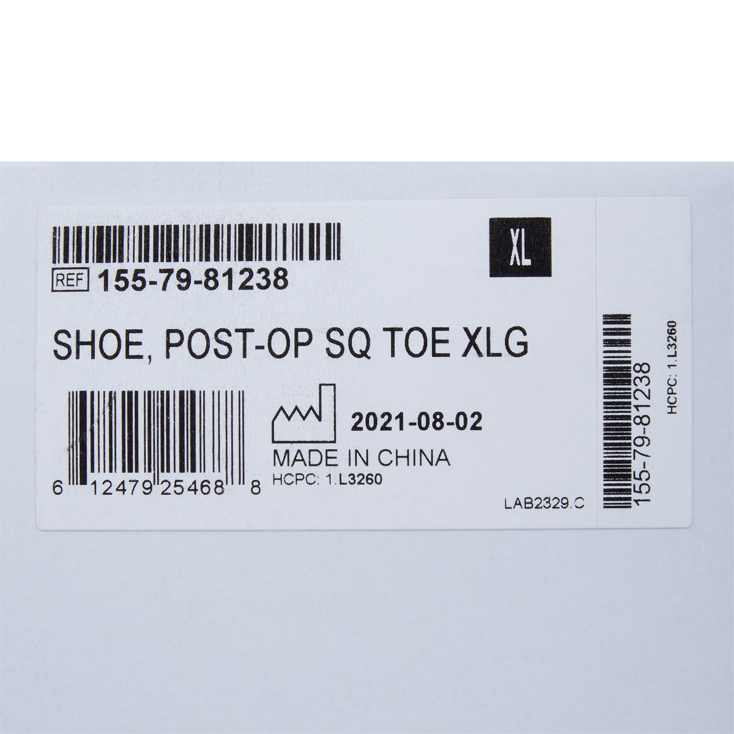 McKesson Square Toe Post-Op Shoe, Male 11.5-12.5 / Female 12.5+